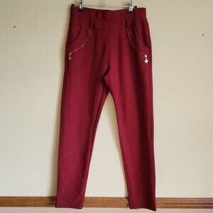 Cutie - Womens/Juniors Burgundy Pants Size Large